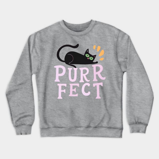 Purrfect Crewneck Sweatshirt by NomiCrafts